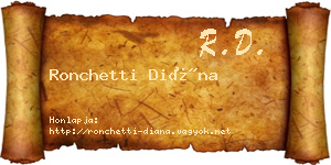 Ronchetti Diána névjegykártya