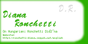 diana ronchetti business card